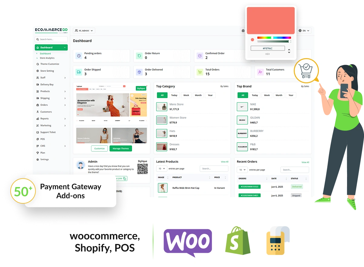 eCommerceGo SaaS – eCommerce Store with Multi theme and Multi Store
